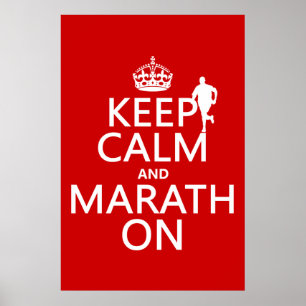 Póster Mantenha a calma e o Marath sobre