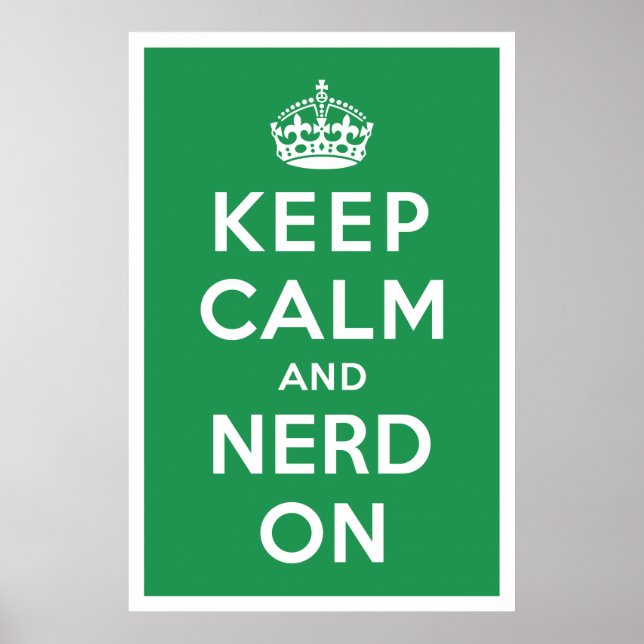 Poster Mantenha a calma e o Nerd ligados (Frente)