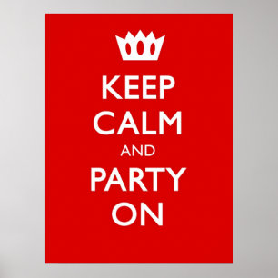 POSTER MANTENHA A CALMA E O PARTIDO SOBRE