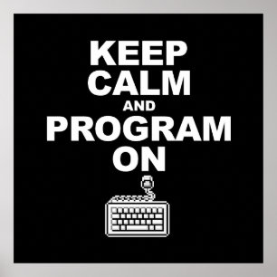 Poster Mantenha a calma e o programa sobre