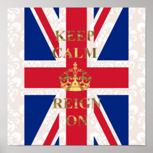Poster Mantenha a calma e o reino sobre
