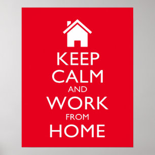 Poster Mantenha a calma e o trabalho de casa