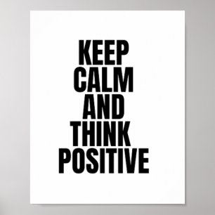 Poster mantenha a calma e pense positivo