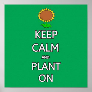 Poster Mantenha a calma e plante a fruta vegetal g da
