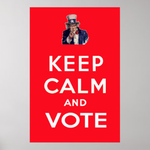 Poster Mantenha a calma e vote