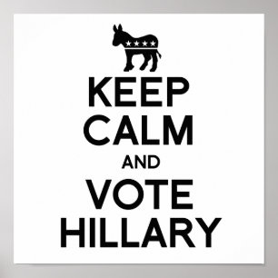 Poster MANTENHA a CALMA E VOTE HILLARY.png
