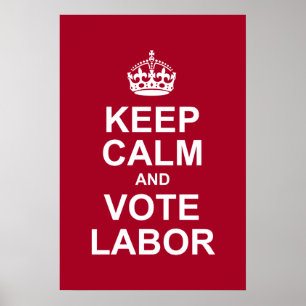 Póster mantenha a calma e vote o trabalho