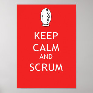 Póster Mantenha a calma & o scrum