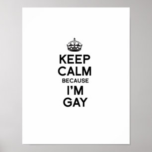Póster MANTENHA A CALMA PORQUE eu sou ALEGRE