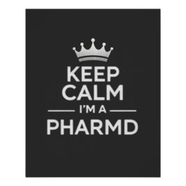 Póster Mantenha a Calma Sou um PharmD Farto Farmácia