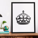 Poster Mantenha a Modelo da Coroa Calma<br><div class="desc">Mantenha-se Calmo e Carregue Na Coroa. Redimensionar à vontade e adicionar o seu próprio texto - Torne o seu próprio texto único Mantenha-se Calmo e. . .</div>