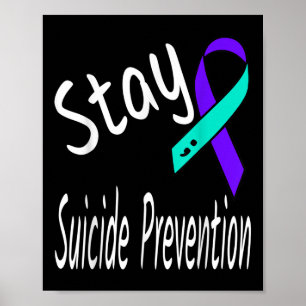 Poster Mantenha a prevenção do suicídio Fita e semicolon