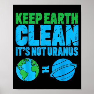 Poster Mantenha a terra limpa não é urano dia da terra en