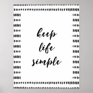 Poster Mantenha a vida simples