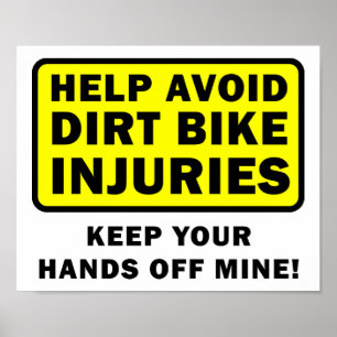 Poster Mantenha as Mãos Fora da Minha Moto de Trilha - Ca