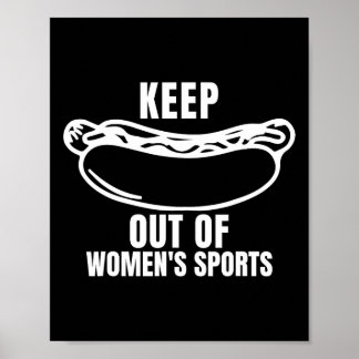 Poster Mantenha cachorros-quentes Fora Dos Esportes Femin