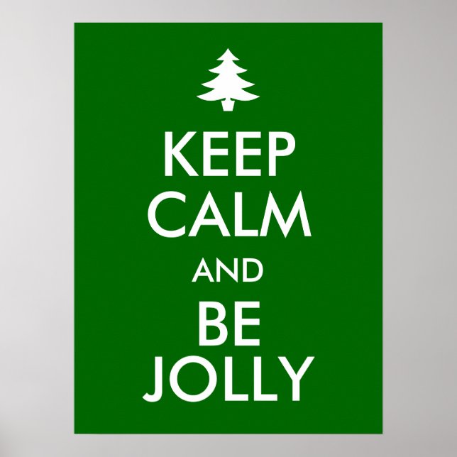 Póster MANTENHA CALM e BE JOLLY (Frente)