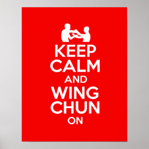 Póster Mantenha Calm e Wing Chun ligados!!!