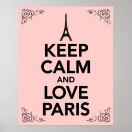Poster Mantenha calma e ame Paris