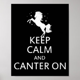 Poster Mantenha Calma E Cantor Na Cabeça De Cavalo Andand