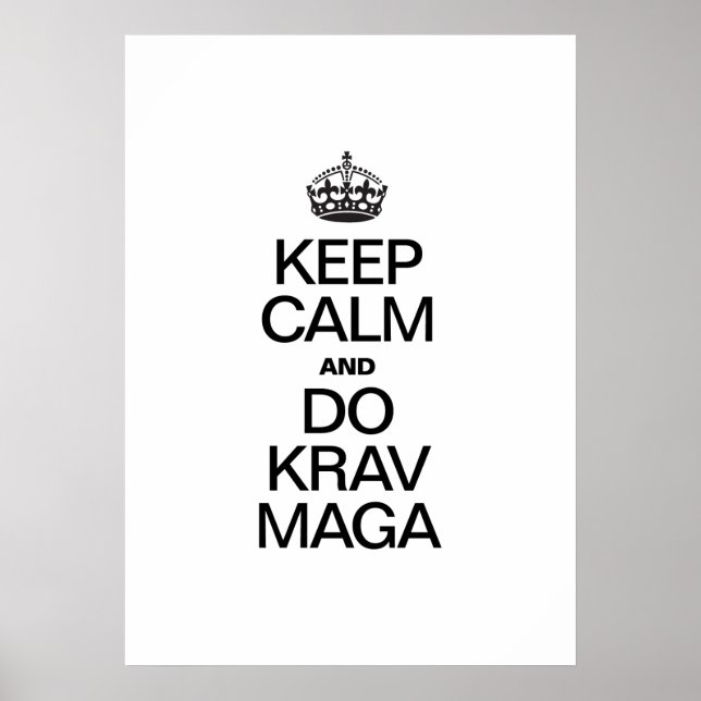 PÓSTER MANTENHA CALMA E FAÇA KRAV MAGA (Frente)
