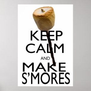 Poster Mantenha calma e faça S'mores
