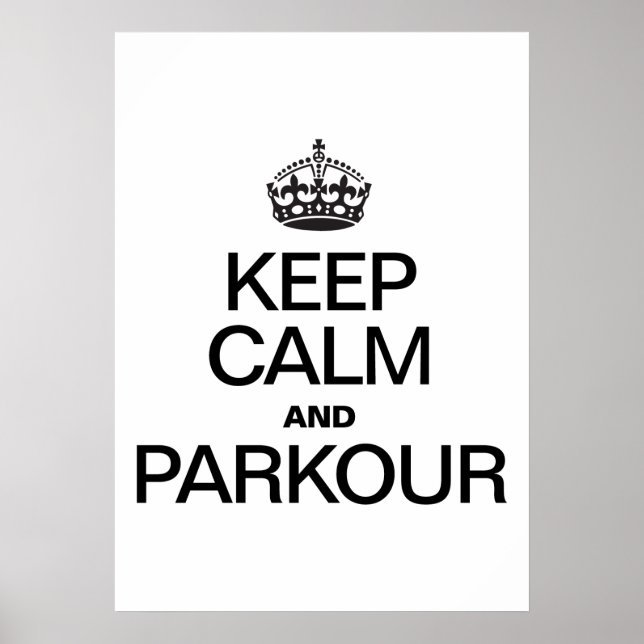PÓSTER MANTENHA CALMA E PARKOUR (Frente)