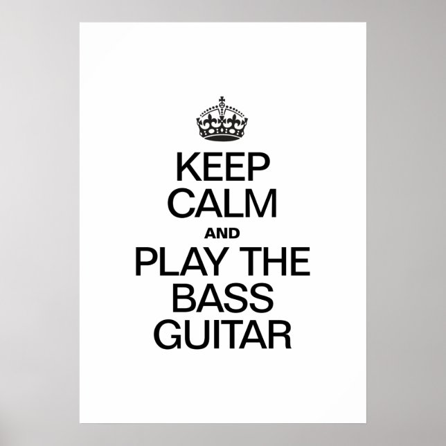POSTER MANTENHA CALMA E TOQUE O GUITAR BASS (Frente)