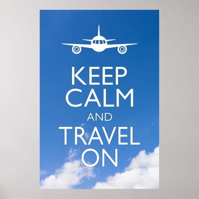 PÓSTER MANTENHA CALMA E VIAGEM (Frente)