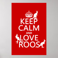 Mantenha Calmo e Amor Roos (Kangaroos)