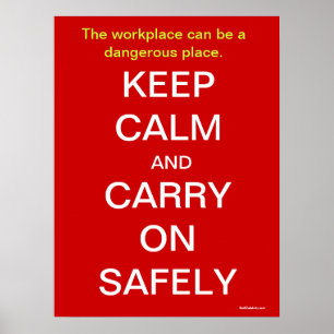 Póster Mantenha calmo e continue o sinal de saúde e de