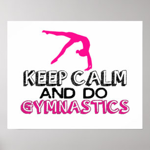 Poster Mantenha calmo e faça a ginástica