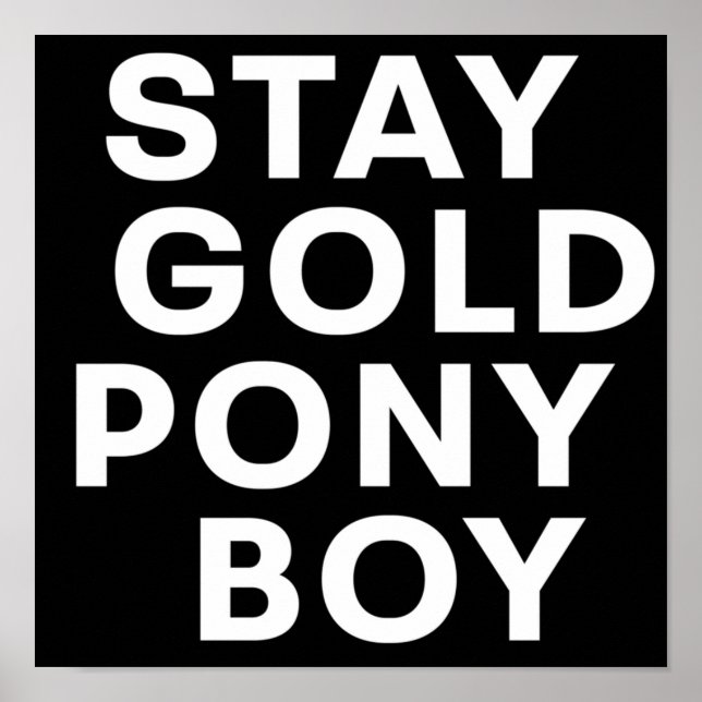 POSTER MANTENHA DOURADO PONY BOY (Frente)