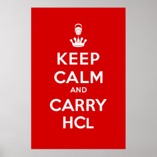 Poster Mantenha HCl calmo e do carregar