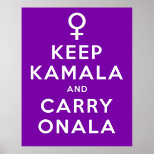 Poster Mantenha Kamala e o Carregar Onala Purple em segun