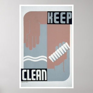 Póster Mantenha limpo o WPA 1938