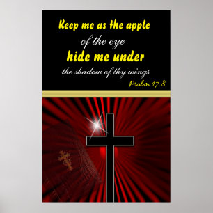 Poster Mantenha-me como a maçã do olho.Salmo 17:8