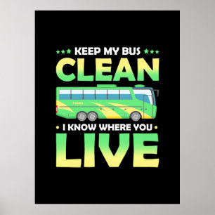 Poster Mantenha meu barramento limpo