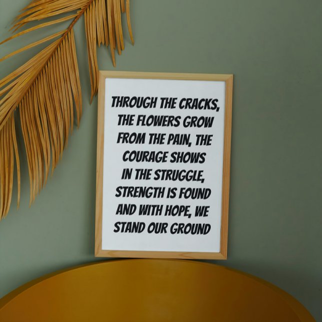 Poster Mantenha nosso Minipoema Inspiracional (Criador carregado)