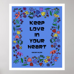 Póster Mantenha o Amor no Seu Coração
