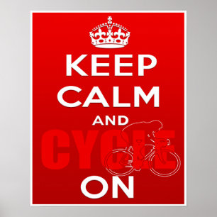 Poster Mantenha o ciclo calmo Velo competir amantes da