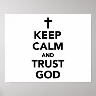 Póster Mantenha o deus da calma e da confiança