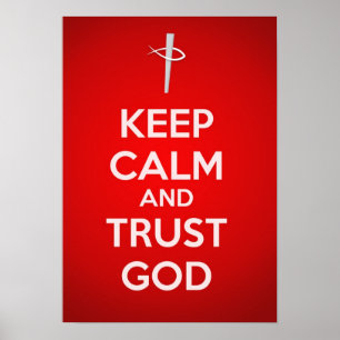 Póster Mantenha o deus da calma e da confiança