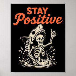 Poster Mantenha o Dia de as Bruxas engraçado do Tubarão S