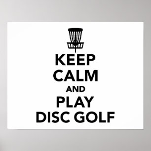 Poster Mantenha o golfe do disco da calma e do jogo