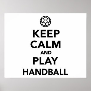 Póster Mantenha o handball da calma e do jogo