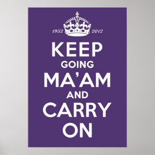 Póster Mantenha o jubileu de diamante da senhora A2