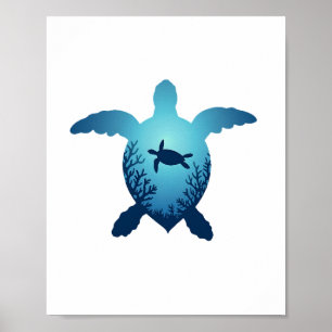 Poster Mantenha O Mar Livre De Plástico Salve As Tartarug
