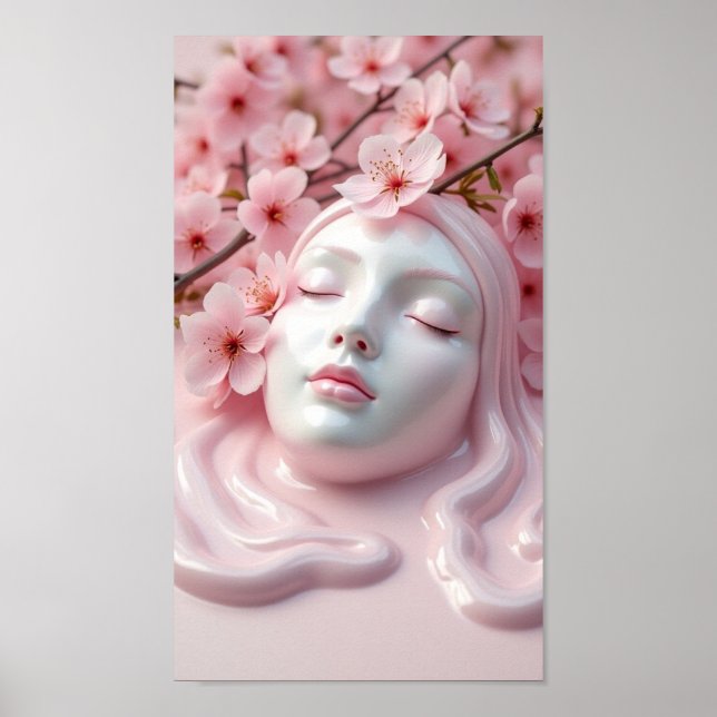 Poster Mantenha o rosa ou crie seu próprio design  (Frente)