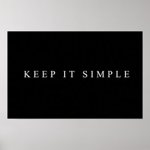 Poster Mantenha-o simples